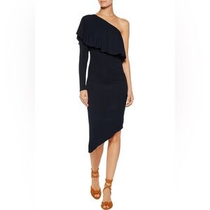 KAIN OFF SHOULDER NAVY MODAL DRESS XS ZARA TOPSHOP